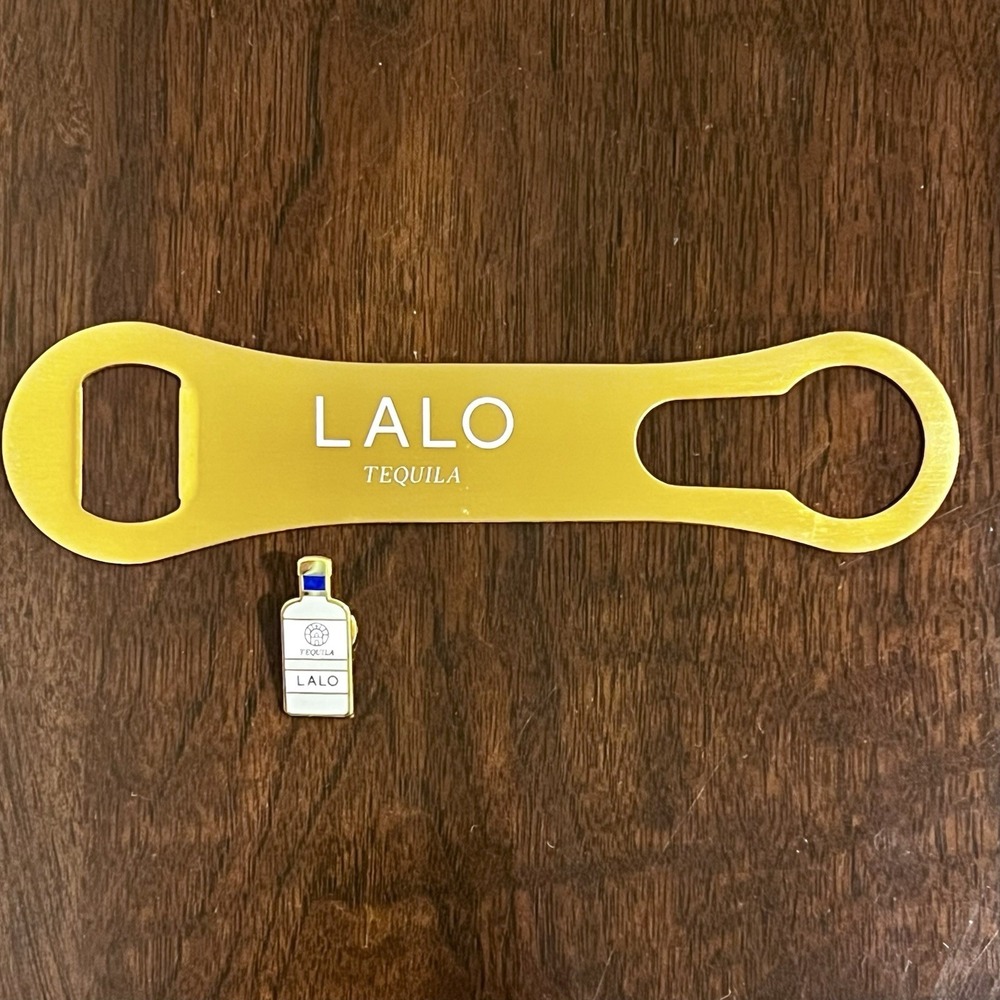 LALO Tequila Gold Plated Speed Bottle Opener Mamba Popper Church Key